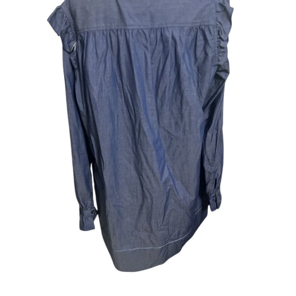 Ldt Womens Chambray Ruffled V-Neck
1/2 Button Up Shirt Shift Dress 10
Medium - Picture 8 of 14